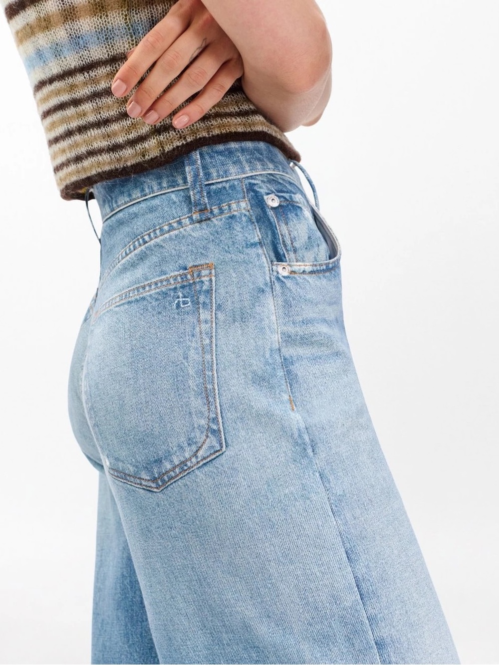 rag & bone Miramar Sofie Wide Leg Pants Cotton Terry - Picture 3 of 11